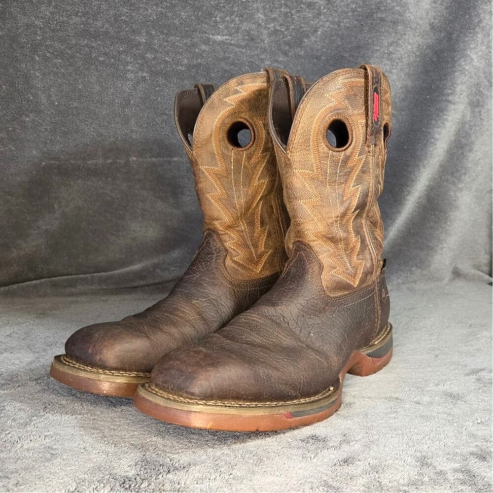 Rocky Long Range Square Toe Waterproof Brown Western Boots RKW0333 Mens 10.5 W